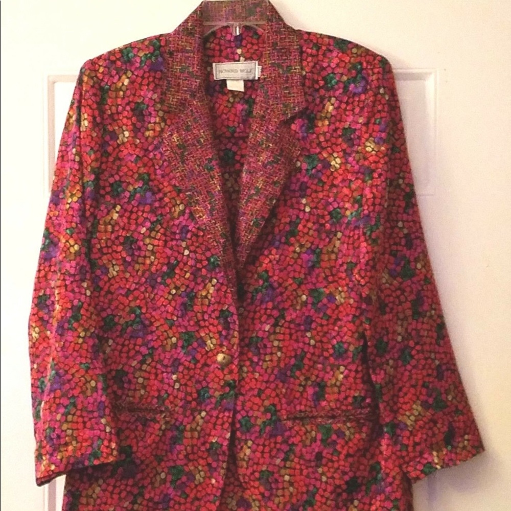 HOWARD WOLF 12 MULTI-COLORED BUTTON FRONT JACKET